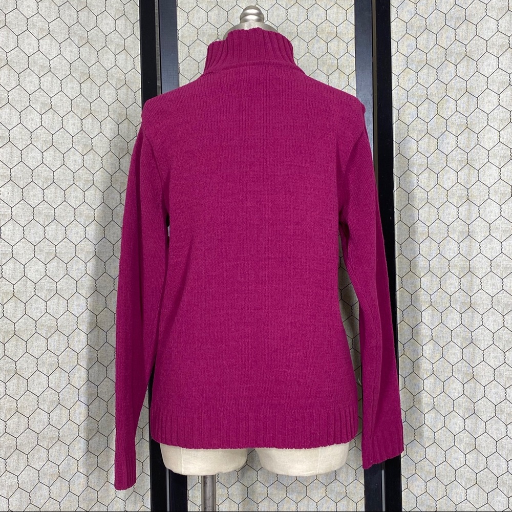 Cherokee Raspberry Fiz Zip Up Cardigan Sweater - Picture 4 of 10